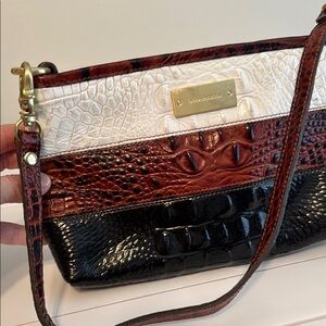 Brahmin Multi-Color Crocodile Embossed Leather Bag